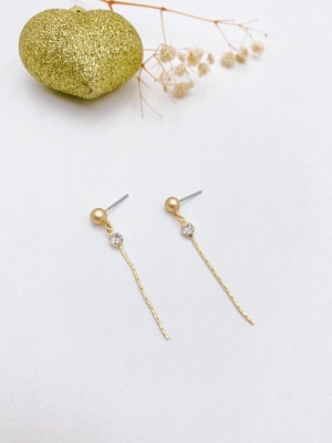 Clous d'oreille petite boule d'or