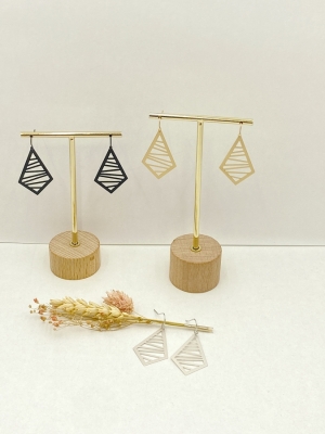 Boucle d'oreille diamant artistique