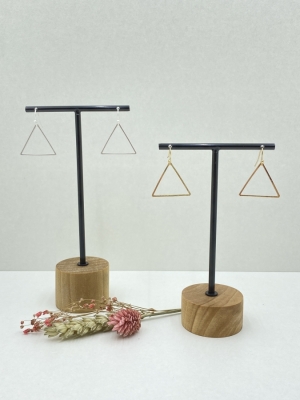 Boucle d'oreille triangle ouvert 